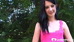 hey babe come see my tits ass outdoors walk flashing everything around