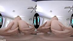 vr blonde's tight pussy hammered soaking hard