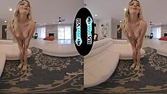 vr blonde's tight pussy hammered soaking hard