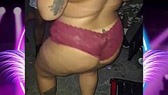 Hubby asks brazilian bbw prostitute to strip then she sucks cock