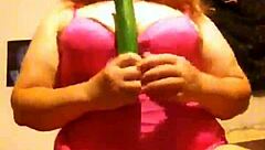 i sucked that fat hungarian old bitch ronda with a huge cucumber!