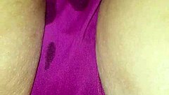 spread those lips wide during intimate panty massage tease