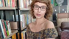 raw bareback pounding of wet library slut's tight pussy