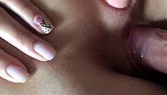 Stuffing huge toy deep in ass