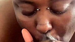 a sloppy deepthroat blowjob with epic ebony view 😍💦