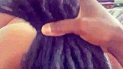 a sloppy deepthroat blowjob with epic ebony view 😍💦