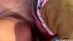 swingers get nasty with milf wife anal cumshot threesome 😈💦