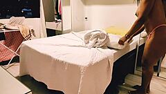 Hot footjob and deep anal with seductive milf steps!