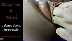 Four Fingers Stretch Her Tight Pussy to Gushing Orgasm!