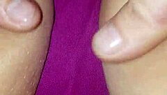 spread those lips wide during intimate panty massage tease