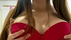 hey check this cute 18+ latina's big tits in lingerie