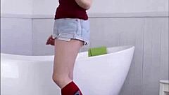 Hey creep, watch my clothes-ripped solo striptease!