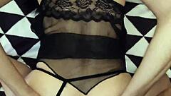 Mature sexy latina wife cheats with tight pussy anal assfucking stockings