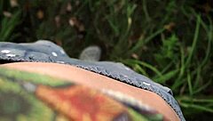 Amateur Brunette Bent Over Forest Anal Creampie Doggystyle Closeup