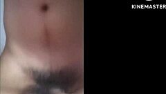 Thai woman watches sweaty guy pound her hard in bedroom close up tits