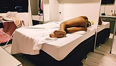 Hot footjob and deep anal with seductive milf steps!