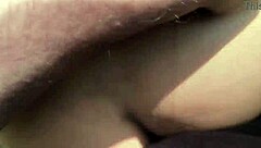 Slut wife tied to tree cheating husband passes by fucks creampie pussy outdoor