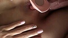 Stuffing huge toy deep in ass