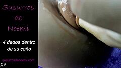 Four Fingers Stretch Her Tight Pussy to Gushing Orgasm!