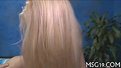 horny oiled teen babe's body massage turns into hard pussy fucking