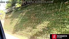 two crazy blondes with big tits fuck wildly in car as crowd watches