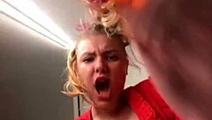 Blonde BBW Teen FUCKS Deepthroat In Public Changing Room!