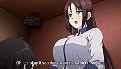 hentai boss bent over takes monster cock anal creampie doggystyle moaning