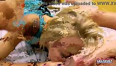 Blonde Coed Olyssia Milks and Rides Big Dick Till Mouth Overflow