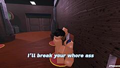 i'm fucking this big tits bitch through gloryhole hard