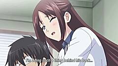 hentai boss bent over takes monster cock anal creampie doggystyle moaning