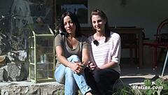 Lesbian Babes Tease Clits And Tits In Sexy Outdoor Fun