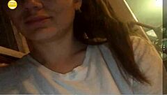 wanna see this sexy brunette flash her big tits on cam?