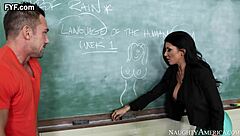 romi rain teaches johnny hardcore tits ass licking lesson