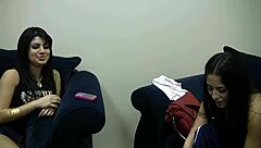 busty latina sativa rose moans as biker stretches her shaved pussy deep