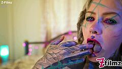 tattooed goth punk fingers pussy ass toys gaping prolapse alt masturbation frenzy