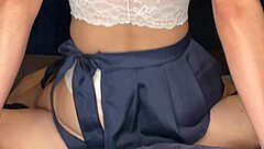 Hey, watch this fat schoolgirl ass bounce on cock