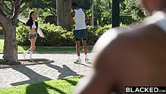 Sawyer Cassidy Spit-Roasted by Two Massive Black Cocks