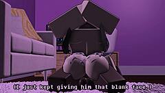 Asian femdom rides and owns black guy's cock roblox style