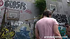 Old Timers Snag Hot Teen 18+ At Basketball Court