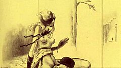 vintage sketches capture erotic antique passion