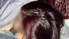 watching movies with neighbor while sucking his thick cock eagerly