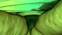 sexy milf wife flashes thong panties under sundress upskirt tease