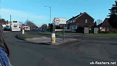 pissed off horny british babe flashes shaved pussy fingering public streets 😡🔥