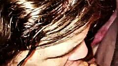 amateur big tits babe delivers hot blowjob cumshot