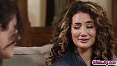 arabelle raphael sarah arabic hot lesbian couch pussy licking