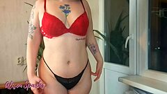 alison sparks strips teasingly then counts your cum down