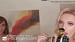 vr bangers... outdoor ffm threesome bangin' redhead n' blonde sooo hot!