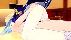 Furina's Surprise Birthday Filled With Intense Hentai Creampie Orgasms