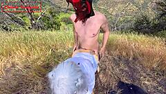 Friren's wild cosplay cowgirl ride ends in cum feast!