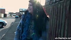 pissed off horny british babe flashes shaved pussy fingering public streets 😡🔥